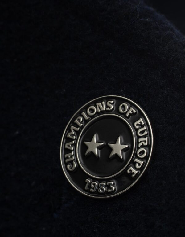 Champions of Europe pin badge close up photo